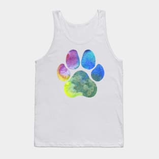 Rainbow Paw Print Tank Top